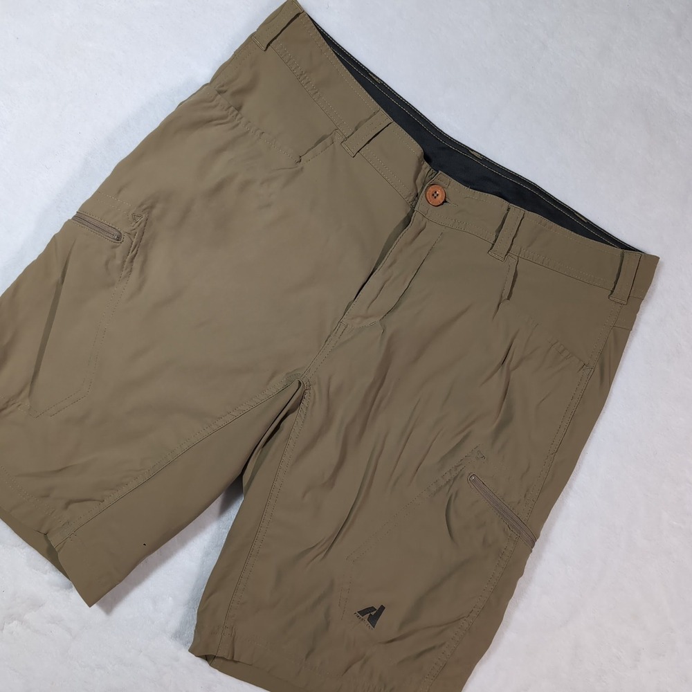 Eddie Bauer First Ascent Hiking Shorts Mens 38 Tan Nylon Stretch‎ 11551064